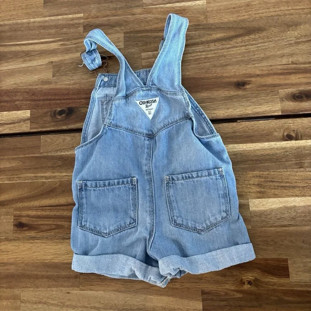OshKosh B'gosh‎ Short Overalls Shortall Toddler Size 3 Denim Classic